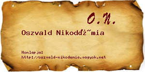 Oszvald Nikodémia névjegykártya